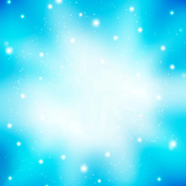 Explosão de luz no céu azul fundo abstrato para o seu projeto. vec — Vetor de Stock