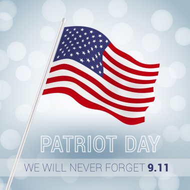 9,11 hiç unutmayacak vatansever gün ABD bayrağı çizim ile