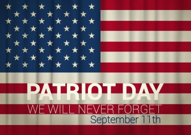 vatansever gün illüstrasyon ve ABD bayrağı. vektör çizim