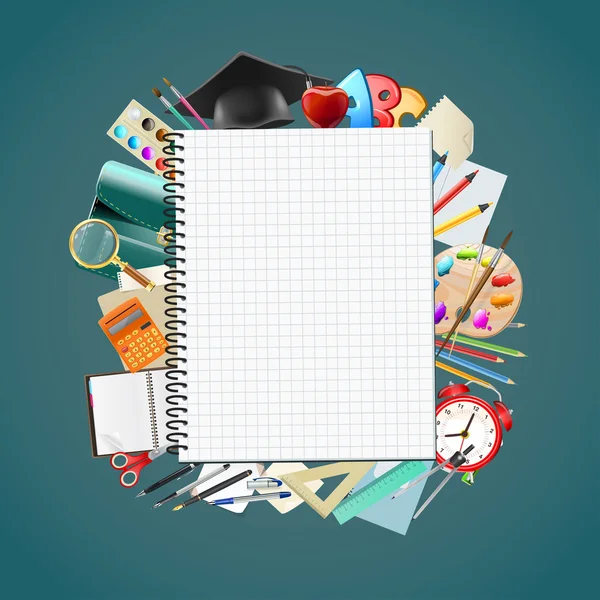 Not defteri boş sayfa okul arka plan ile eğitim işyeri ac