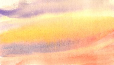 Gün batımı renkleriyle soyut suluboya arkaplanı