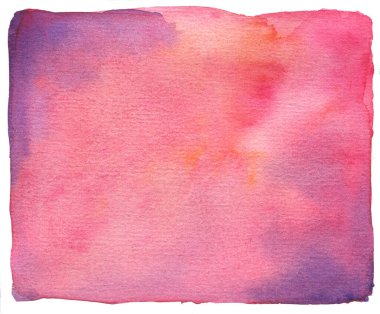 Beyaz üzerine kırmızı, pembe ve mor renkli soyut suluboya arkaplan