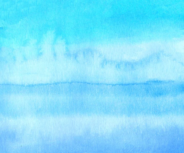 Aqua Blå Abstrakt Bakgrund Gjord Akvarell — Stockfoto