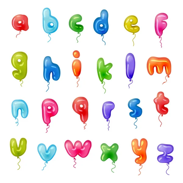 Balloon Colorful Abc Children Birthday Party Baby Shower Small Bubble — Stock Vector