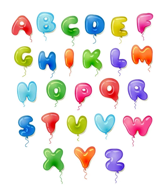 Ballon Abc Coloré Pour Les Enfants Pour Fête Anniversaire Baby — Image vectorielle