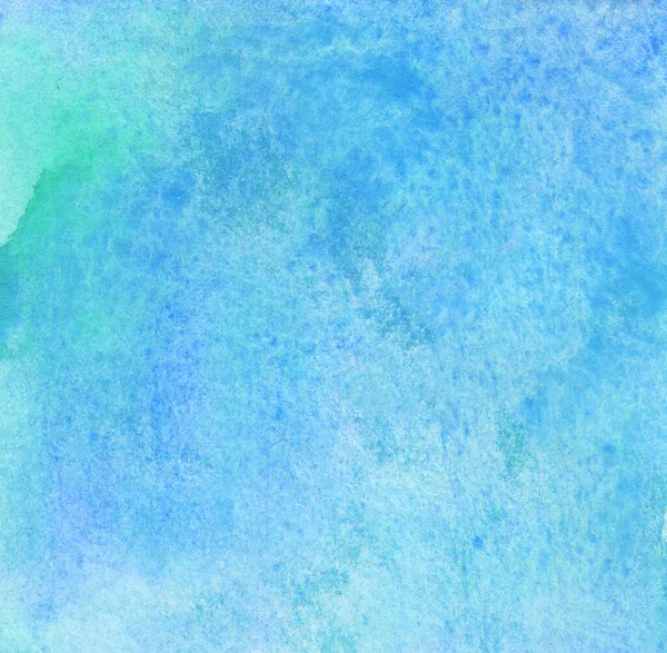 抽象的な背景に青と緑の水彩紙の質感 — ストック写真