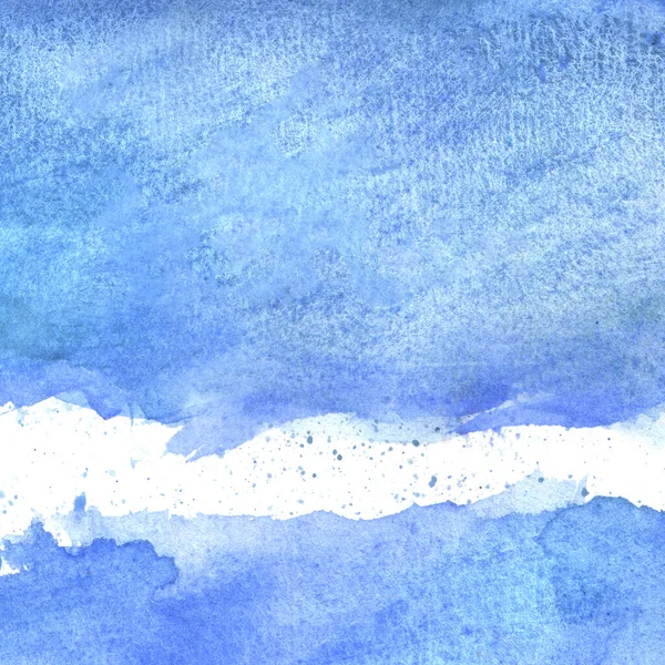 Abstract Watercolor Background Blue Color Watercolor Paper Texture — 스톡 사진