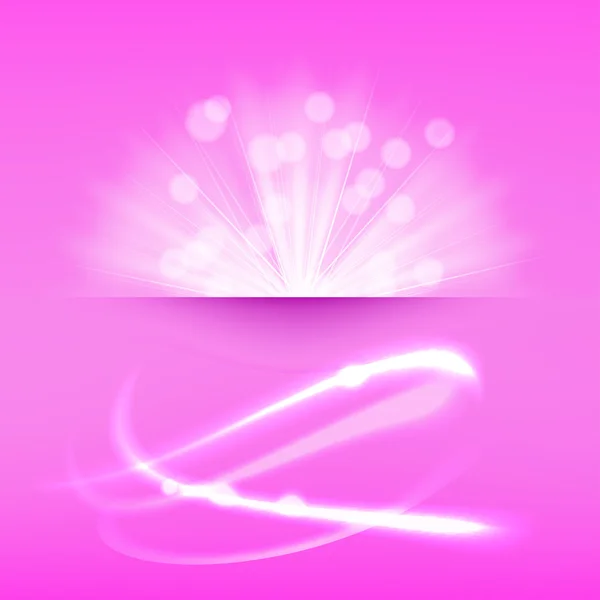 Light burst pink background — Stock Vector