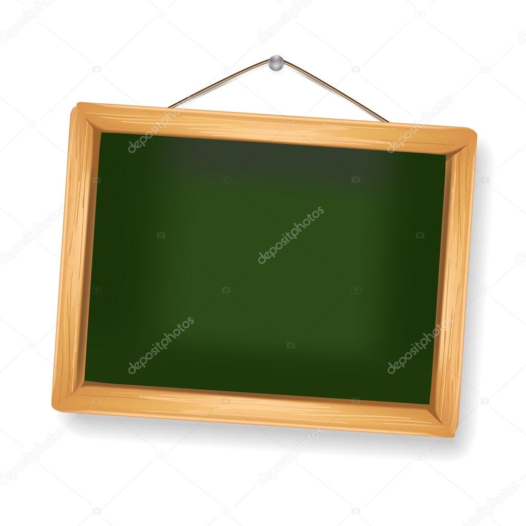 little blackboard hanging on white