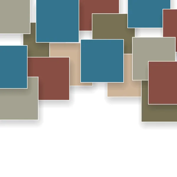 Abstrakter geschäftlicher Hintergrund mit Quadraten mit Schatten — Stockvektor