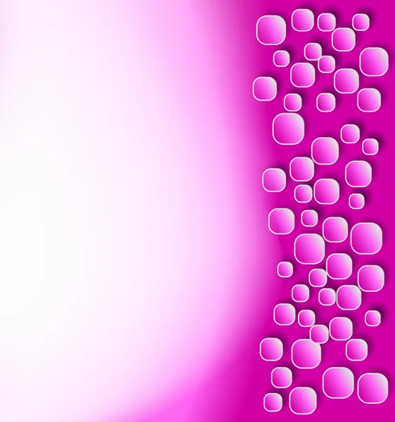 Розовый фон с округлыми квадратами — стоковый вектор
