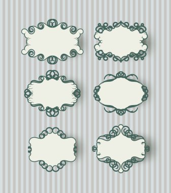 çocukça retro çerçeve kümesi