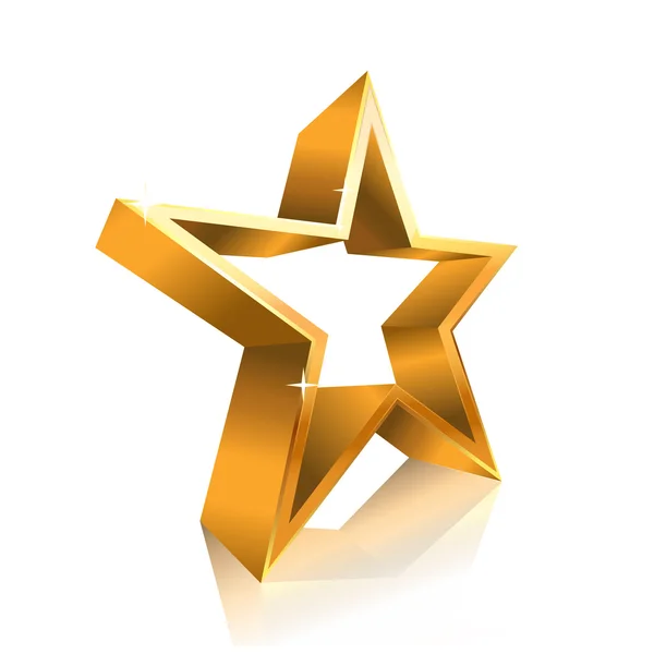 Contorno de estrellas de oro — Vector de stock