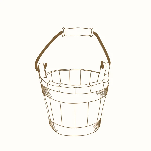 Ruky nakreslené kbelík — Stockový vektor