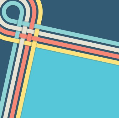 Retro mavi artalanları çizgili 