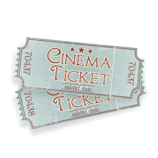 Deux billets de cinéma rétro — Image vectorielle