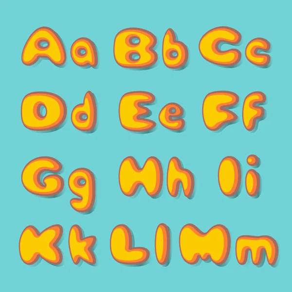Abc ensemble de graisse dans un style rétro — Image vectorielle