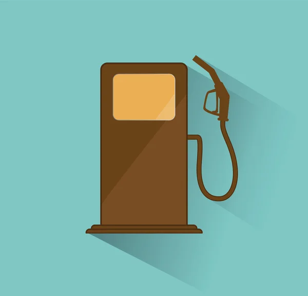 Gas station in retro colors — Stock Vector