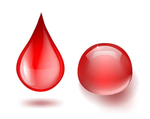 Drops of blood on white — Stock Vector