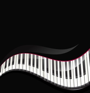grand piano keys wavy background  clipart