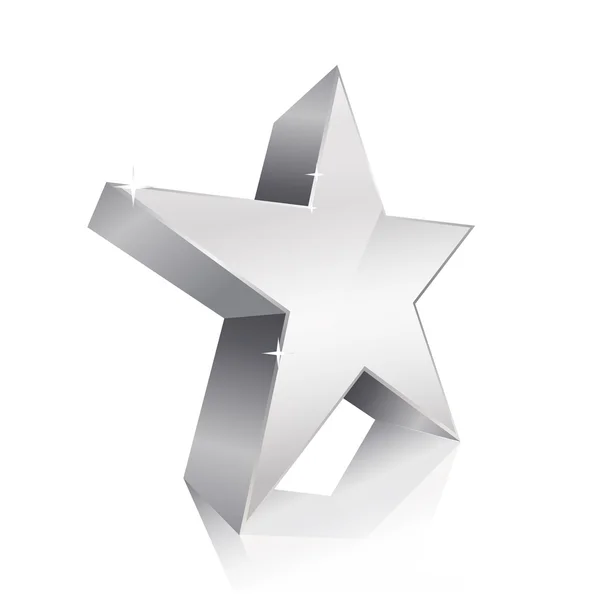 Star made of silver — Stock Vector