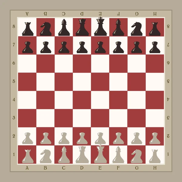 Tablero de ajedrez ilustración — Vector de stock