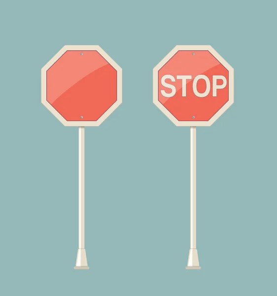 Stop panneau routier — Image vectorielle