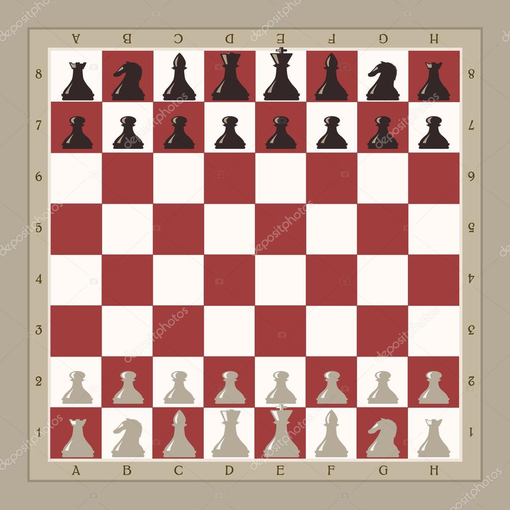 Tabuleiro de xadrez de madeira e figuras de xadrez para ui de jogo 2d