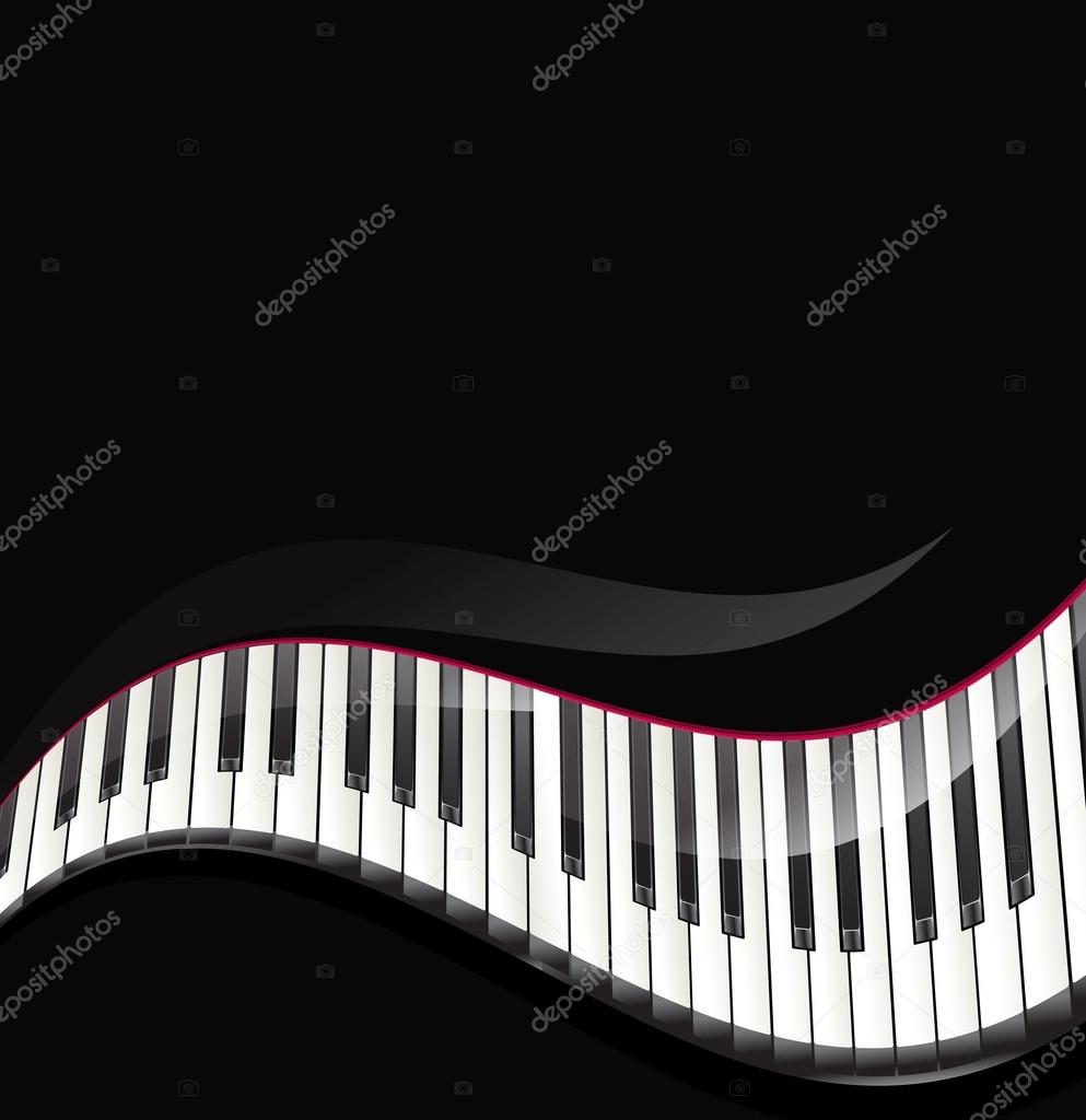 grand piano keys wavy background 