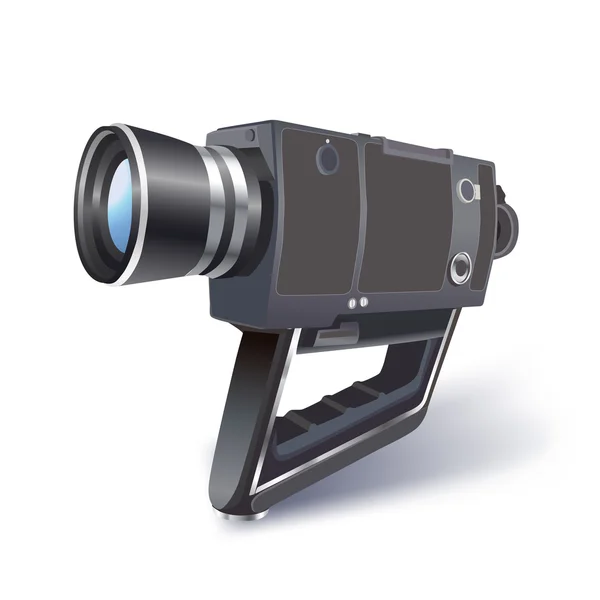 Vinteage video camera illustratie op wit — Stockvector