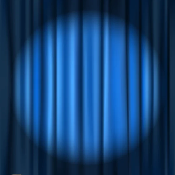 Blue curtain theater background — Stock Vector