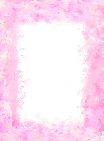 Suave rosa abstracto acuarela marco fondo — Vector de stock