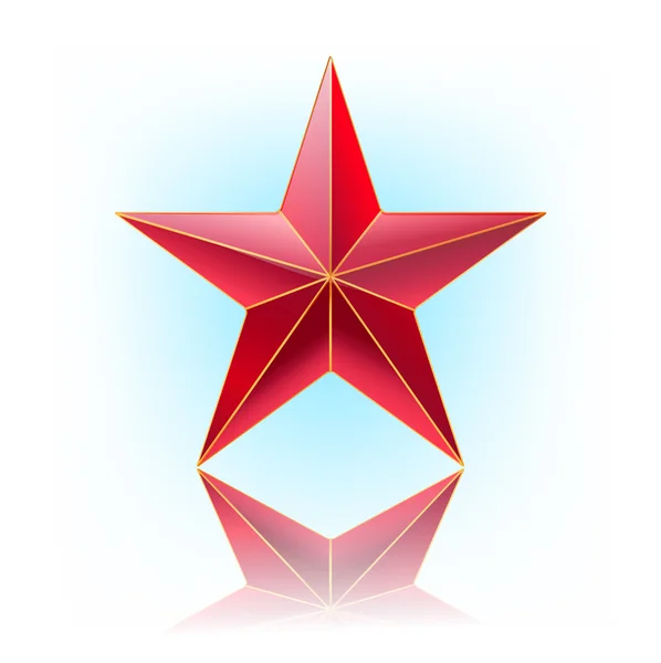 Ilustración vectorial de estrella roja — Vector de stock