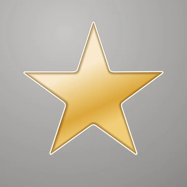 Fondo estrella dorada recortada en papel gris — Vector de stock