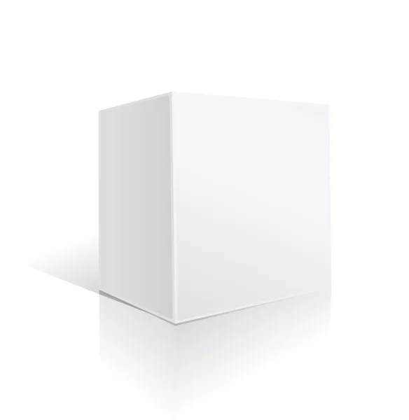 Caixa grande quadrado branco no branco — Vetor de Stock