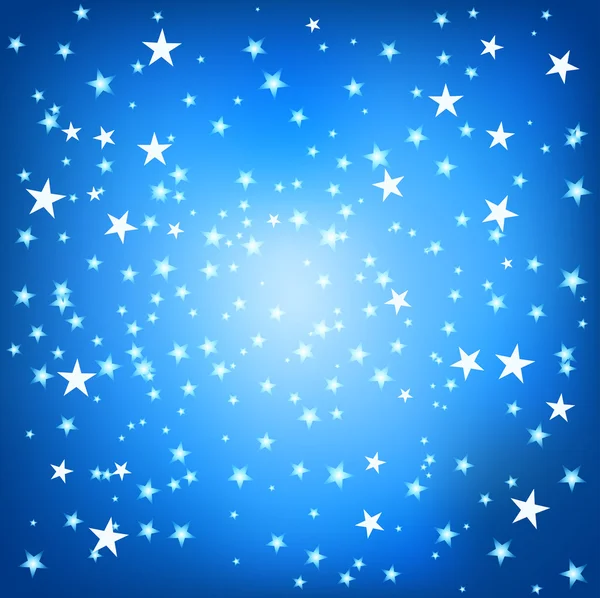 Fondo cuadrado azul con estrellas — Vector de stock