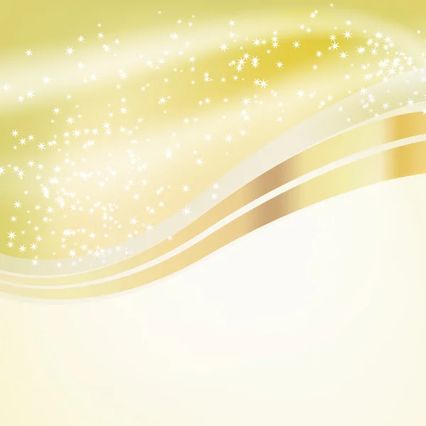 Stars flowing over golden background — Stock Vector