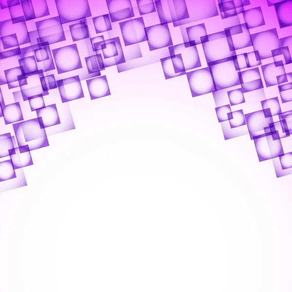 Fundo roxo abstrato com quadrados — Vetor de Stock