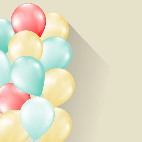 Balloons on soft retro background — Stock Vector