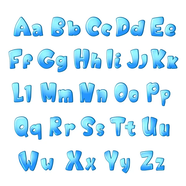 Lettres alphabet drôle sur blanc — Image vectorielle