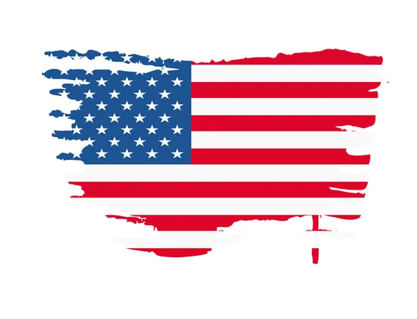 USA bandiera splash vettoriale illustrazione — Vettoriale Stock