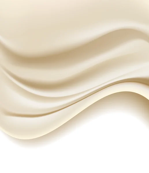 Crema ondulata su sfondo bianco — Vettoriale Stock