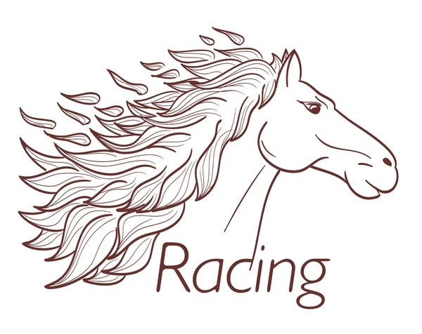 Paard racen symbool — Stockvector