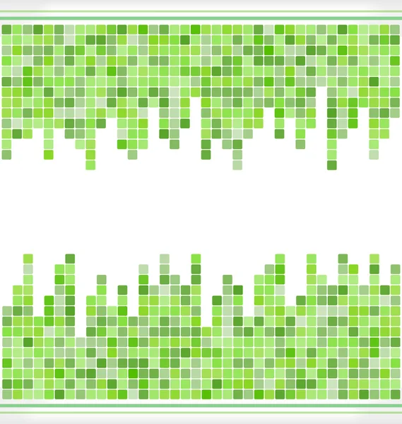 Fondo cuadrado mosaico verde abstracto — Vector de stock