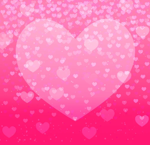 Abstrakter Hintergrund mit fallenden Herzen auf rosa Hintergrund — Stockvektor