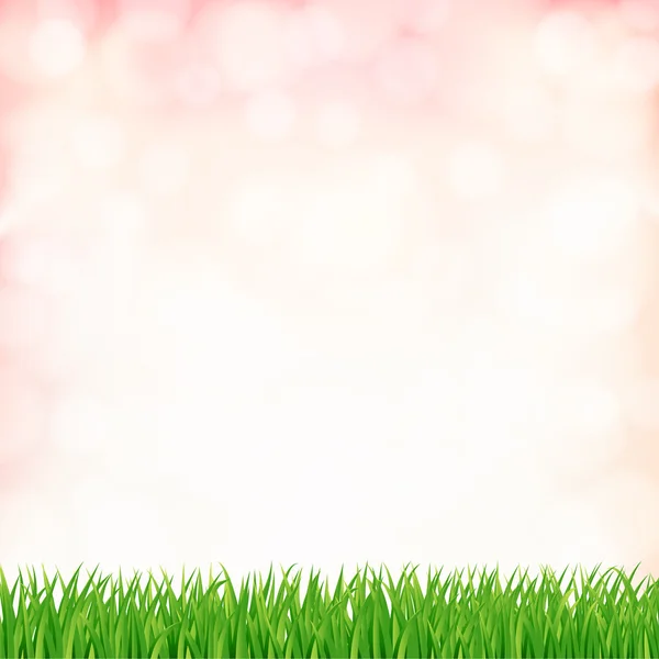 Spring background with green grass and sky. vector Stock Vector Image ...