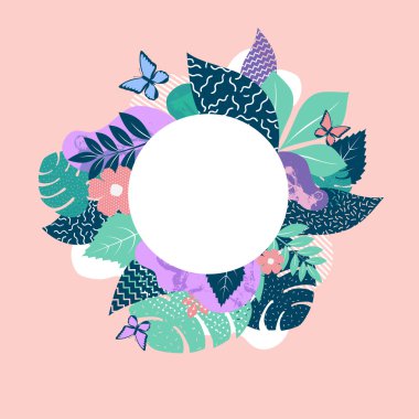 Çiçek vektör afiş 