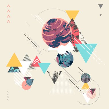 Çiçek soyut geometrik arka plan