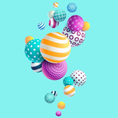 Geometrik elementlerle soyut renkli arkaplan