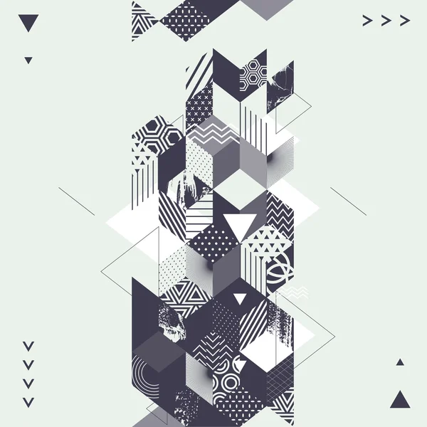 Abstracte kunst geometrische vormen — Stockvector